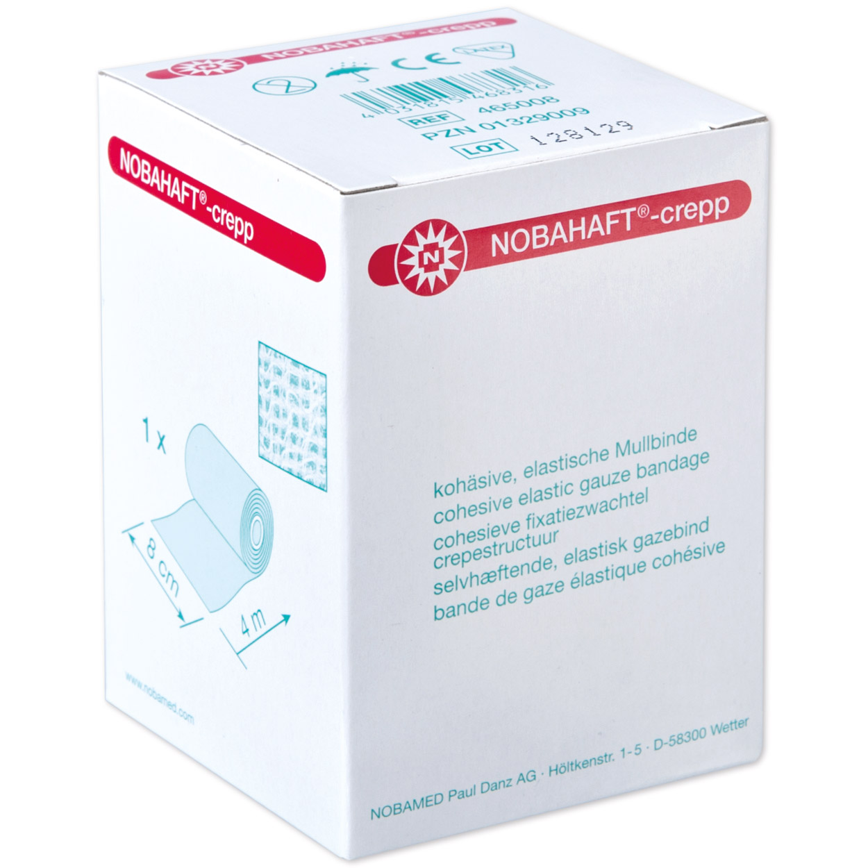 NOBAHAFT-crepp 4m Kohäsive Fixierbinde, 6 cm breit, 1 Stück NOBAHAFT-crepp 4m Kohäsive Fixierbinde, 6 cm breit, 1 Stück
