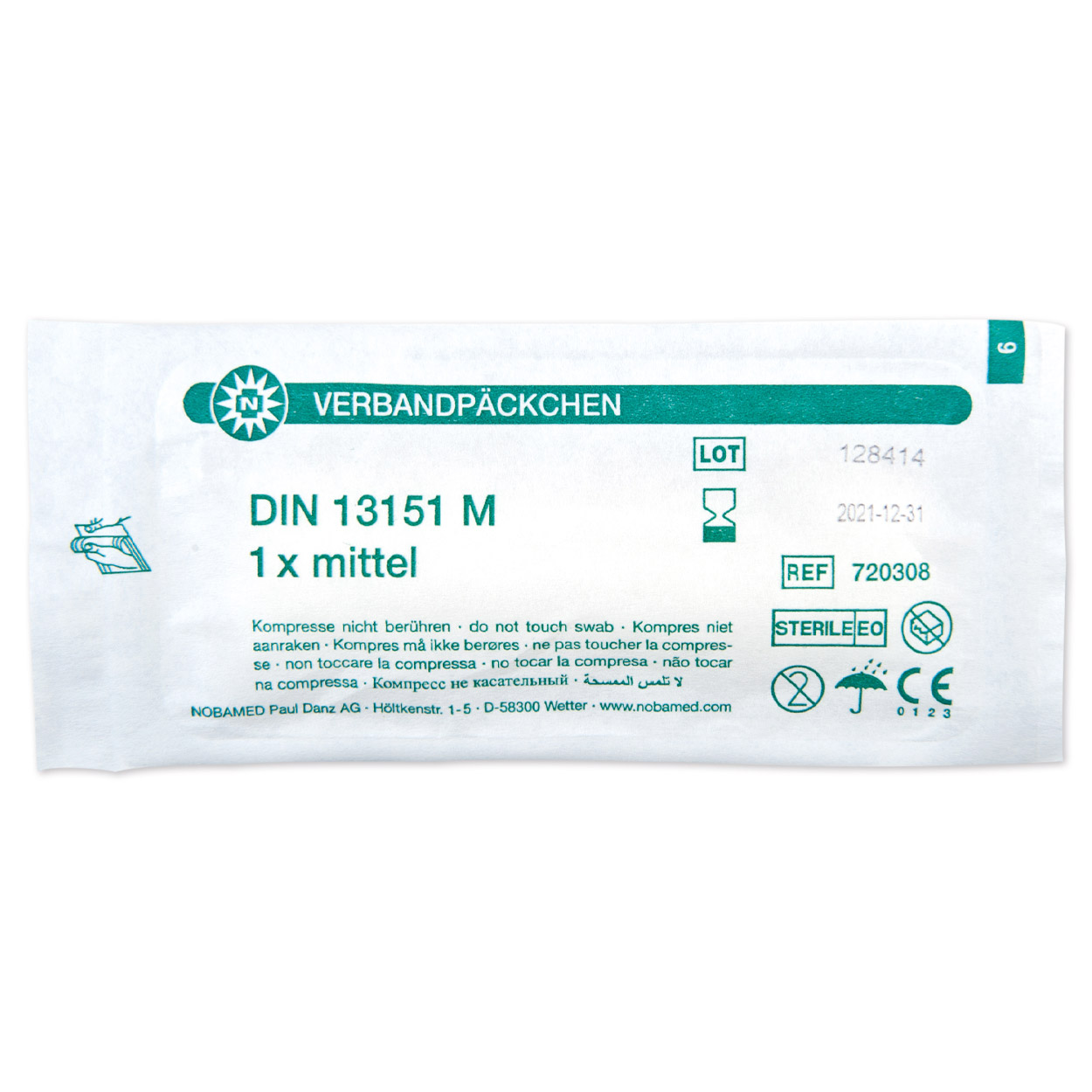 Nobamed Verbandpäckchen mittel 8 cm x 10 cm