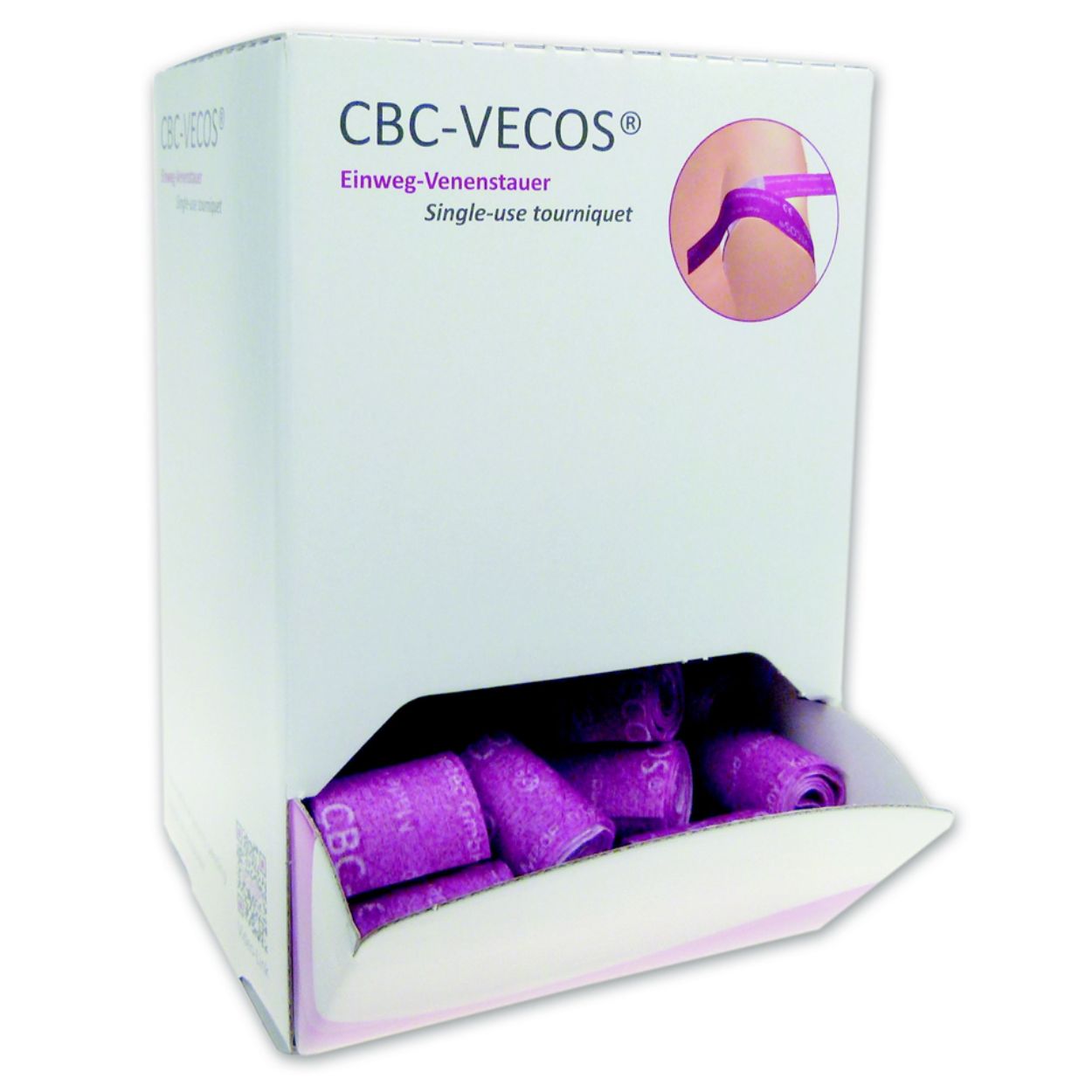 Einweg-Venenstauer CBC VECOS® - Spenderkarton à 125 Stück Einweg-Venenstauer CBC VECOS® - Spenderkarton à 125 Stück