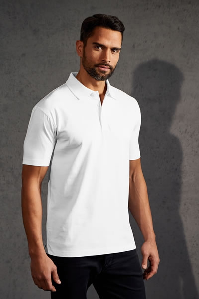 DRK Herren Poloshirt weiß Logo Stick 100 % Baumwolle, 220 g/m²
