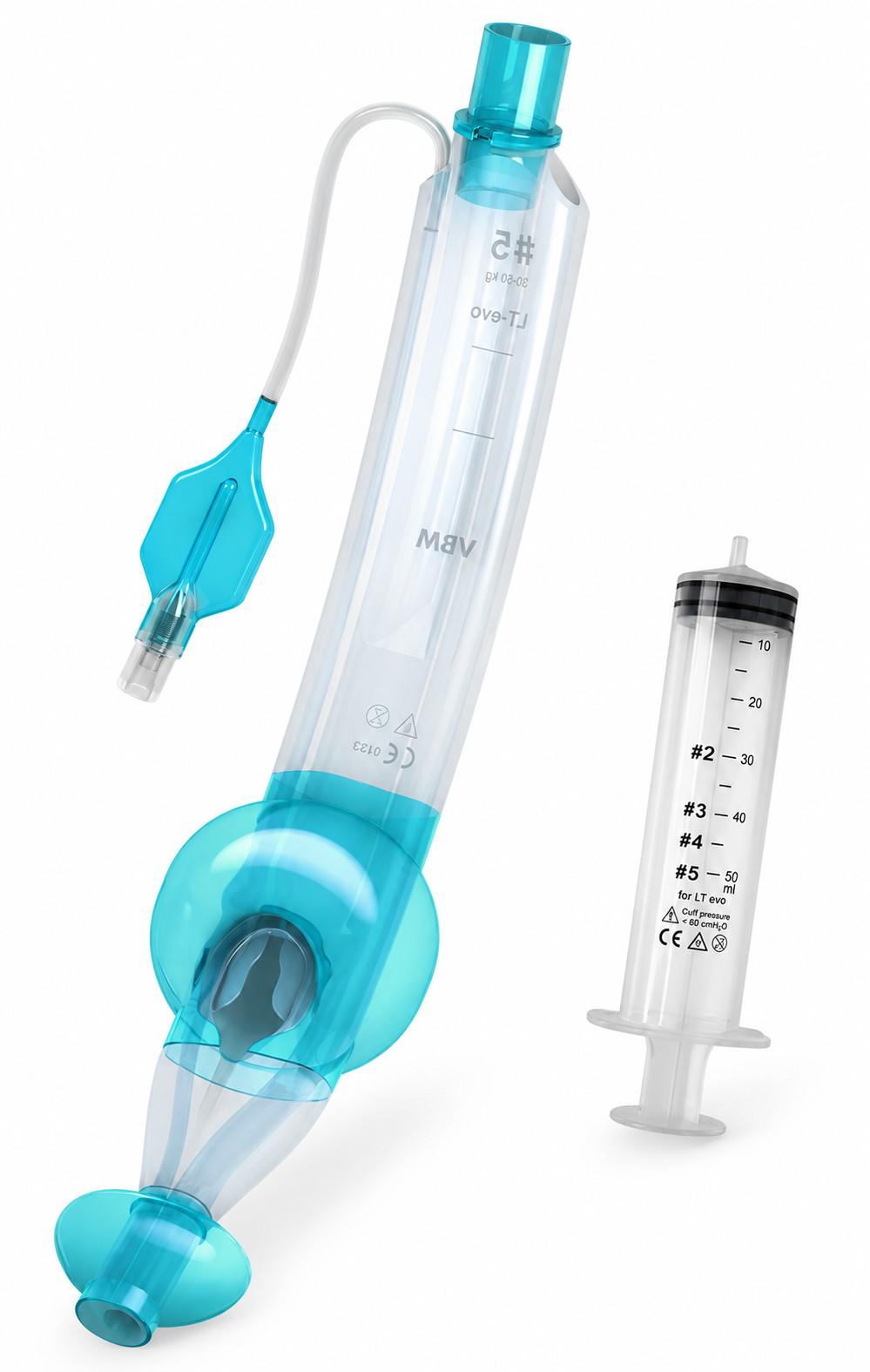 Larynx-Tubus LT evo Gr. 5 mit Drainagekanal, Einzelset