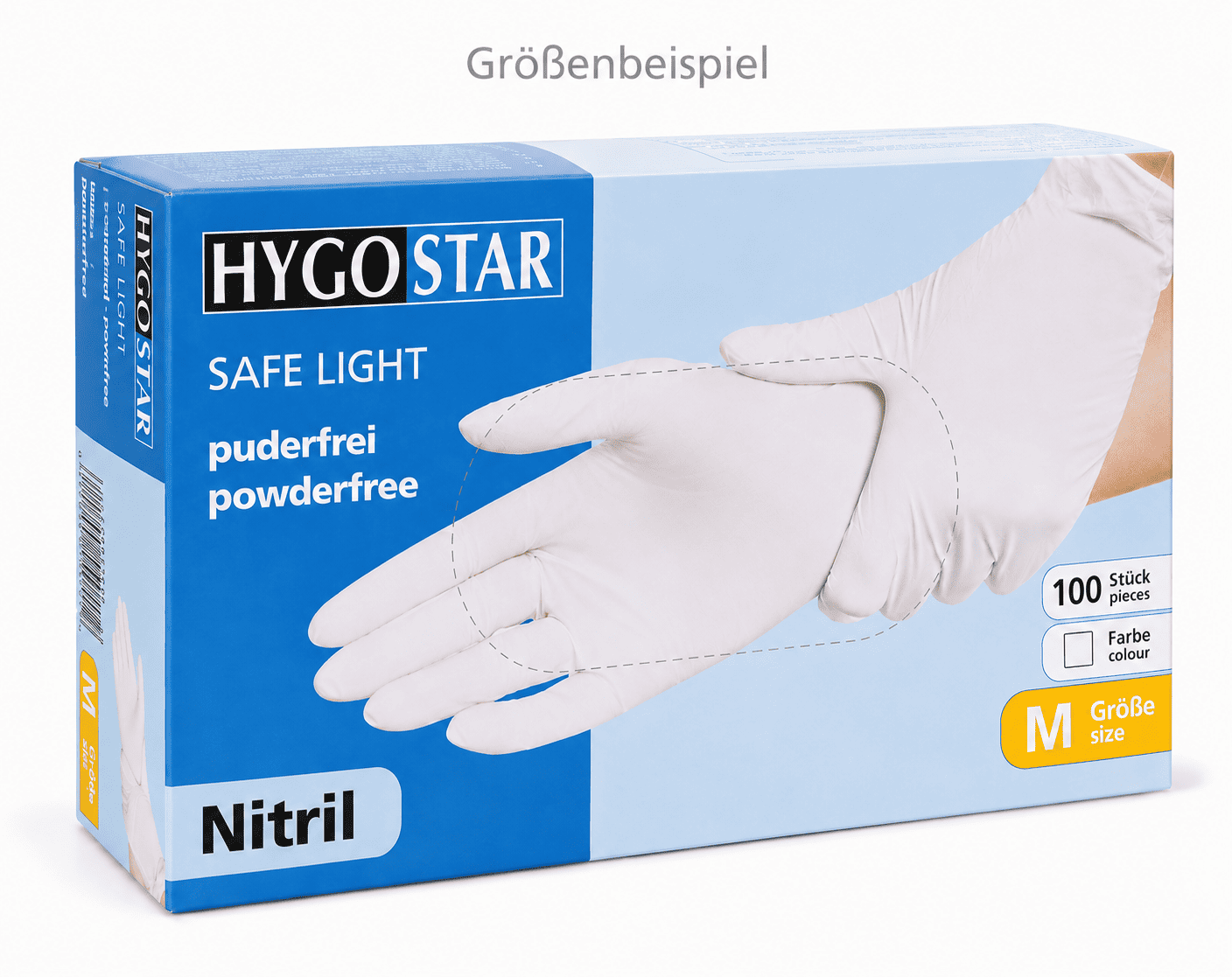Nitrilhandschuhe Safe Light in weiß - Packung à 100 Stück