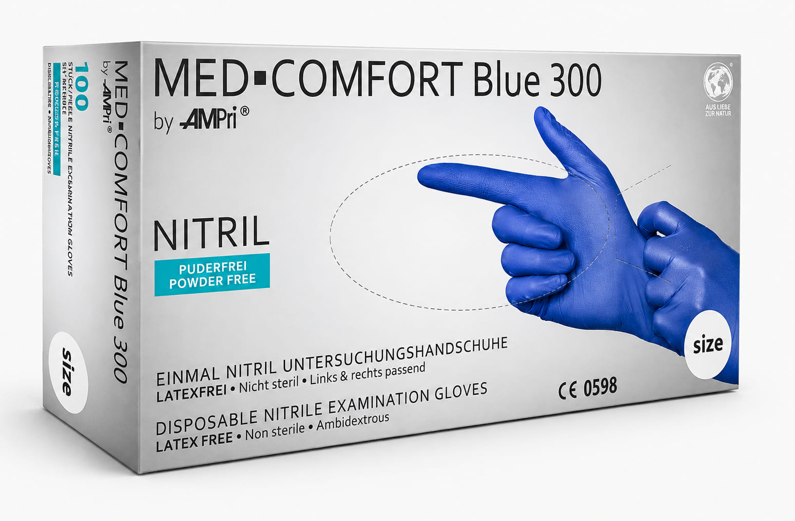 Nitrilhandschuhe Med-Comfort blue 300 - Packung à 100 Stück