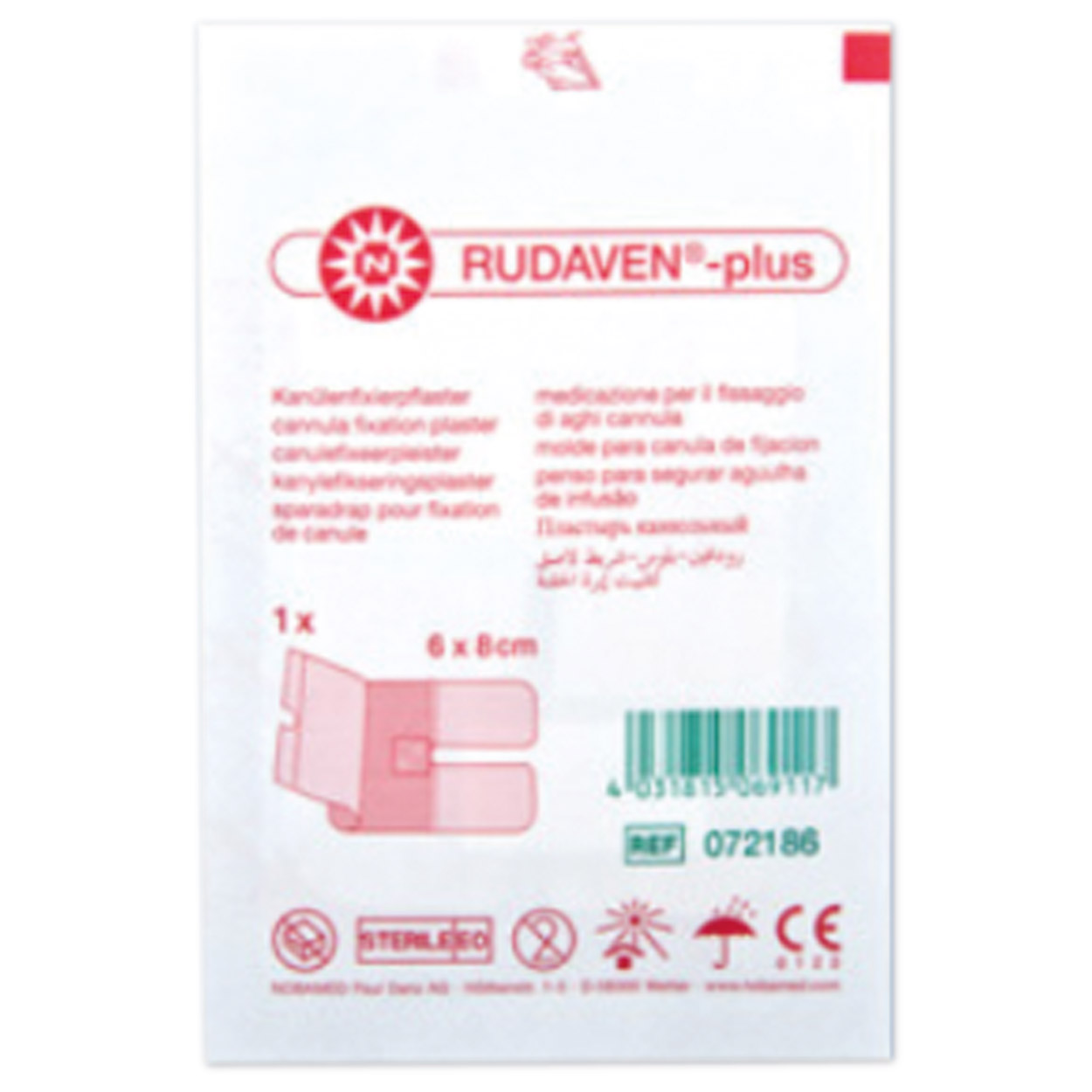 RUDAVEN-plus Kanülenfixierpflaster 6 x 8 cm - Packung à 50 Stück