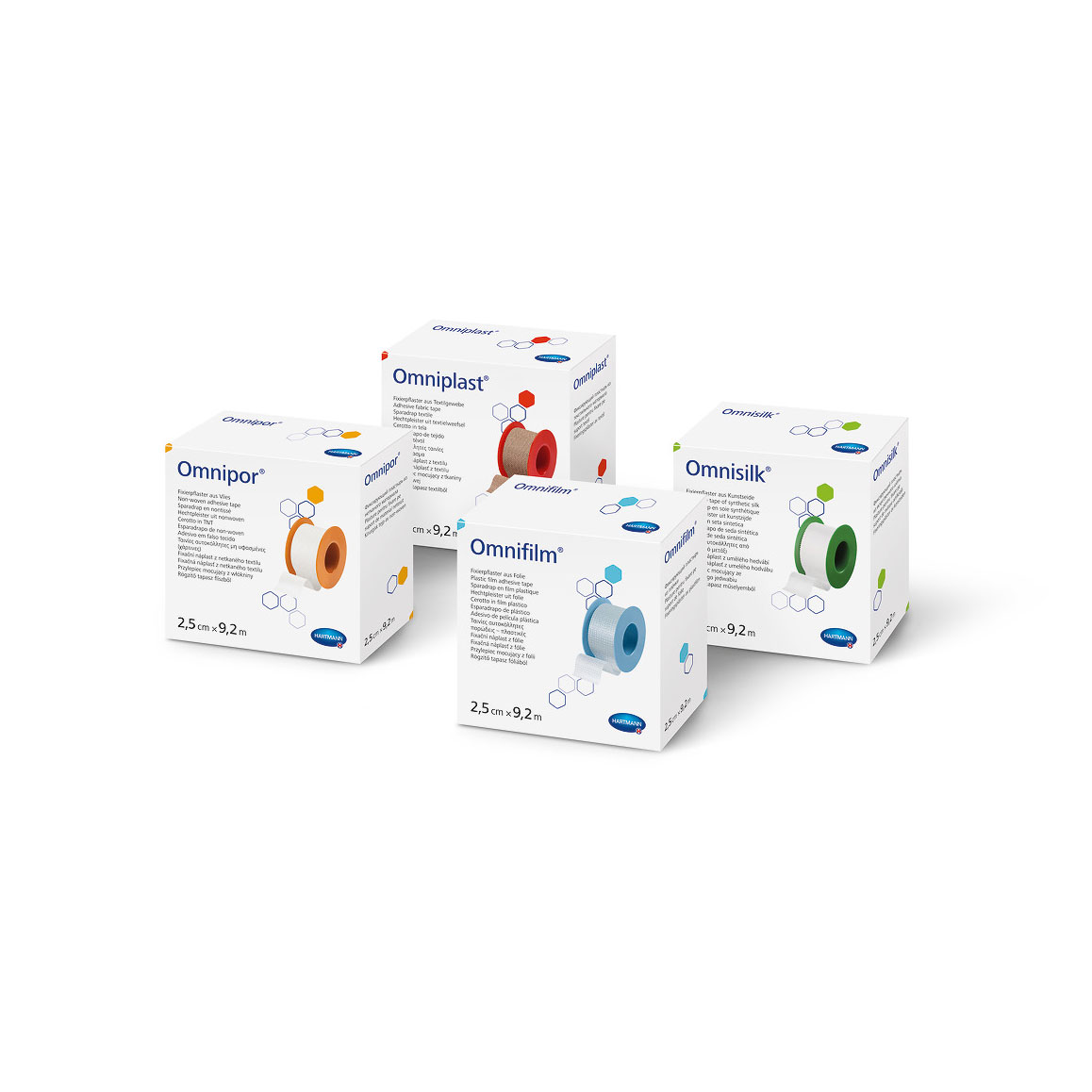Omnifilm Fixierpflaster 2,5 cm x 5 m auf Kunststoffspulen