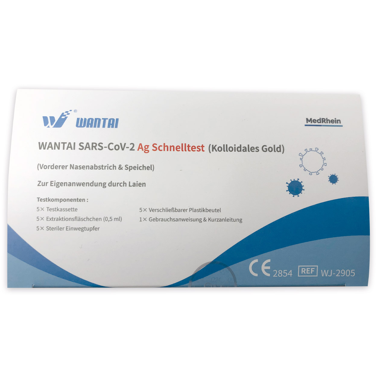 WANTAI Lollypop-Test für Laien (Colloidal Gold) - Corona Antigen-Schnelltest - Packung à 5 Stück WANTAI Lollypop-Test für Laien (Colloidal Gold) - Corona Antigen-Schnelltest - Packung à 5 Stück