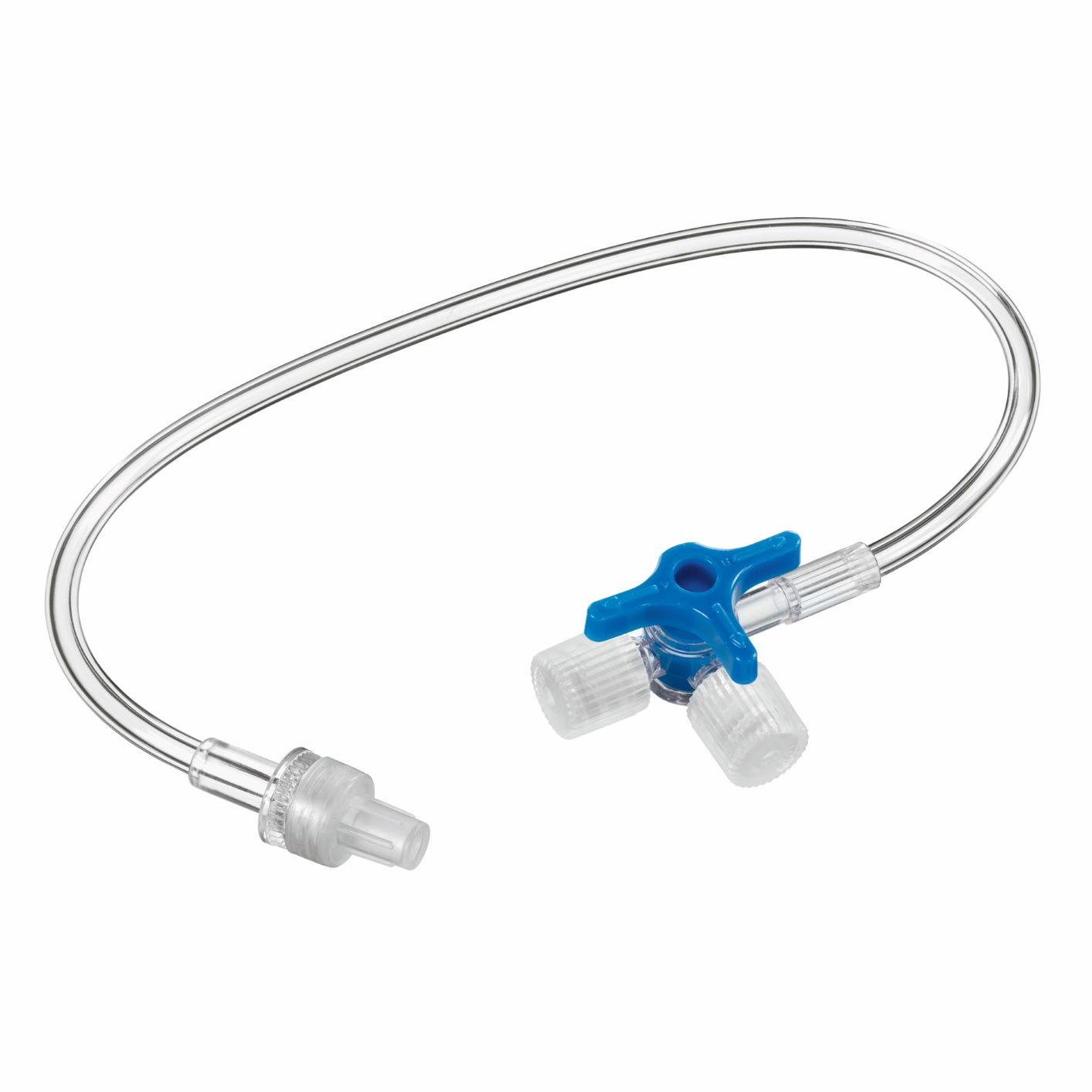 Discofix®-3 Dreiwegehahn mit Verlängerung 10 cm, blau - Packung à 50 Stück Discofix®-3 Dreiwegehahn mit Verlängerung 10 cm, blau - Packung à 50 Stück