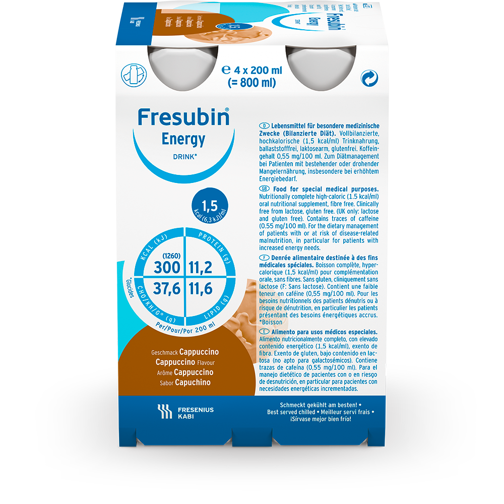 Fresubin Energy Drink Cappuccino, Trinkflasche 24 x 200ml