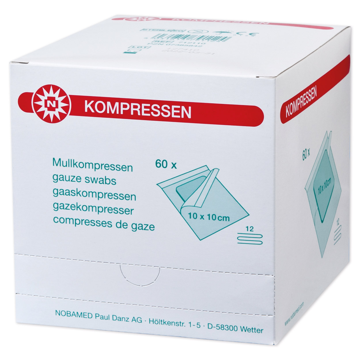 MULLKOMPRESSE-steril, 12-fach, à 1, 5 x 5 cm - Packung à 60 Stück