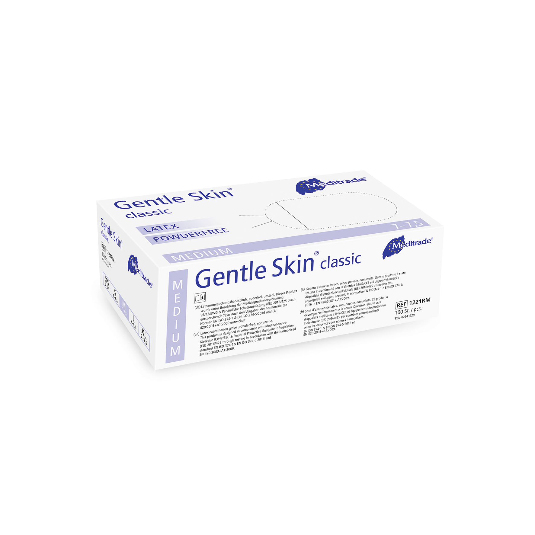 Gentle Skin® classic Untersuchungshandschuhe in weiß - Packung à 100 Stück