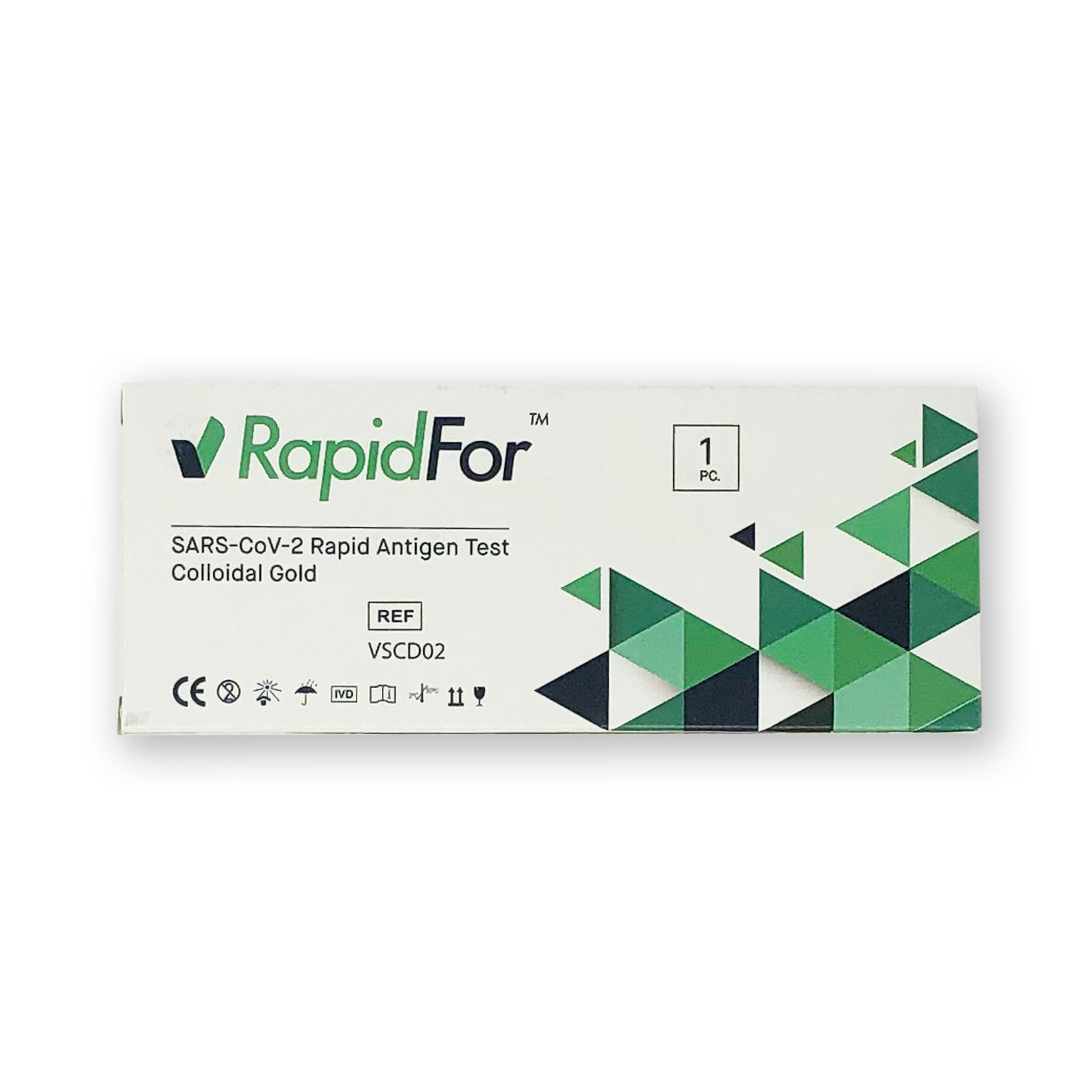 RapidFor Nasen-Abstrich-Test für Laien (Colloidal Gold) - Corona Antigen-Schnelltest - 1 Stück RapidFor Nasen-Abstrich-Test für Laien (Colloidal Gold) - Corona Antigen-Schnelltest - 1 Stück