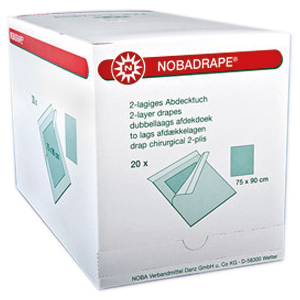 Abdecktuch 75 x 90 cm, 2-lagig in blau - Packung à 20 Stück Abdecktuch 75 x 90 cm, 2-lagig in blau - Packung à 20 Stück