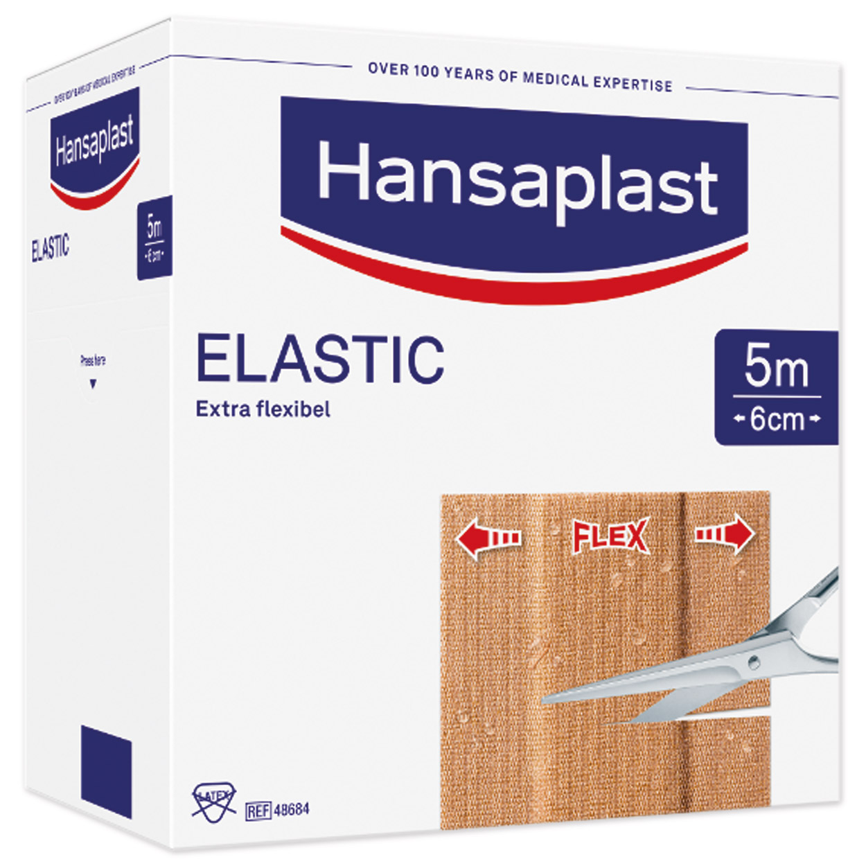 Hansaplast ELASTIC Wundpflaster 5 m x 6 cm