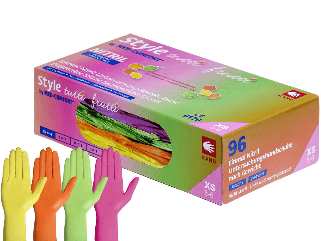 Nitrilhandschuhe Tutti Frutti - Packung à 96 Stück