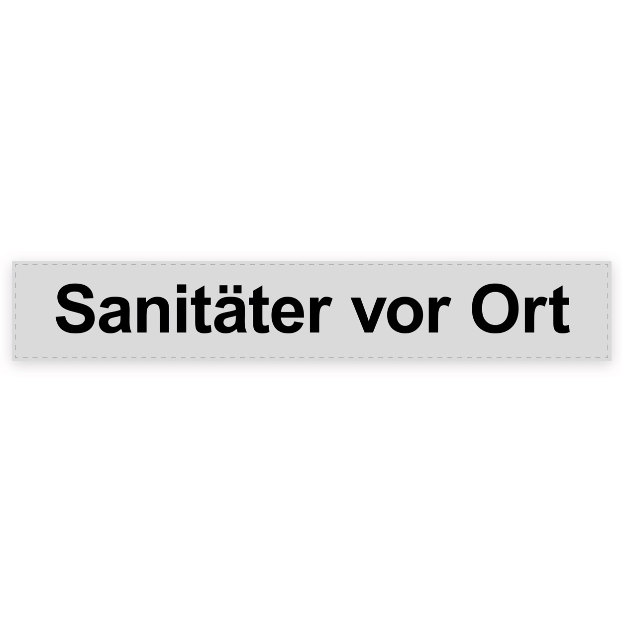 Rückenschild Sanitäter vor Ort, silber