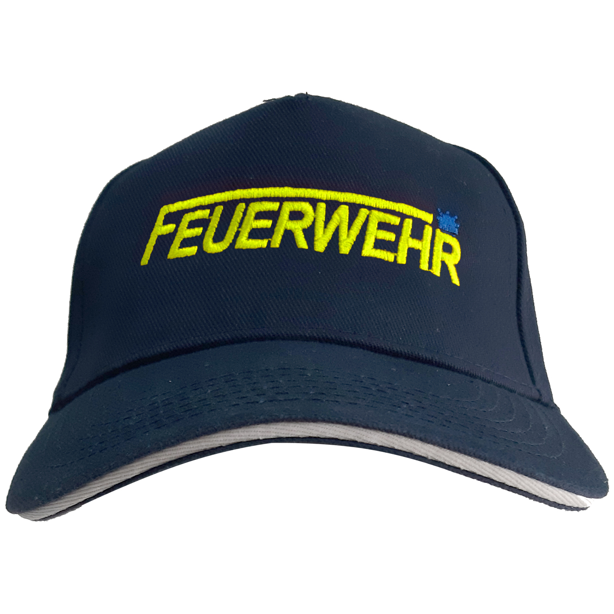 Baseball-Cap navy Feuerwehr Stick neongelb