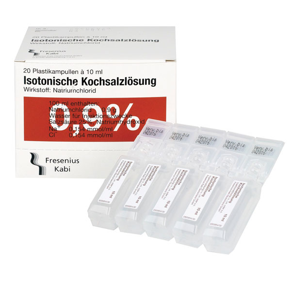 NaCl 0,9% Infusionslösung 10 ml-Ampullen - Packung à 20 Stück