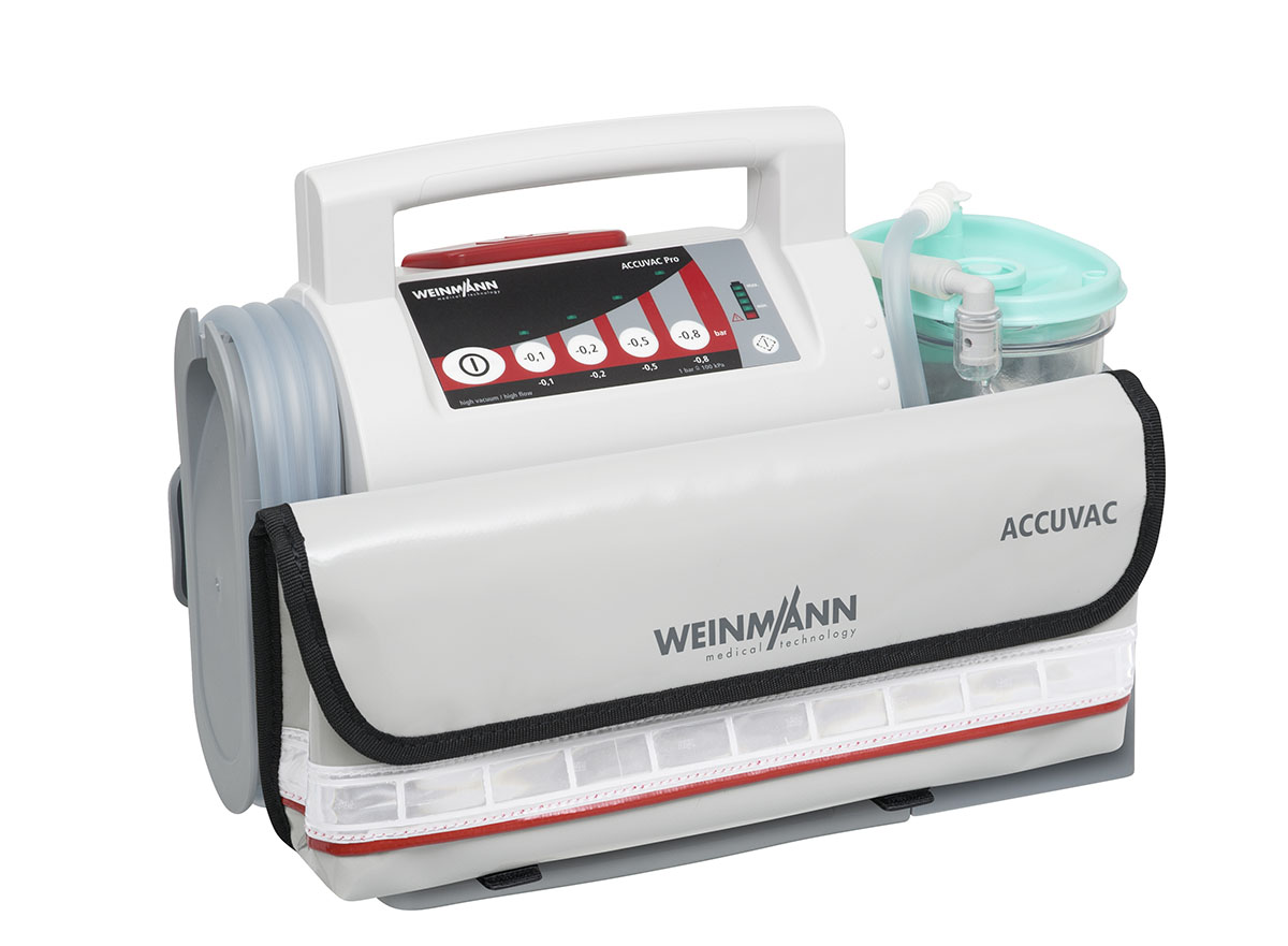 ACCUVAC Pro mit Einwegbehältersystem und Zubehörtasche, elektrisches Absauggerät ACCUVAC Pro mit Einwegbehältersystem und Zubehörtasche, elektrisches Absauggerät
