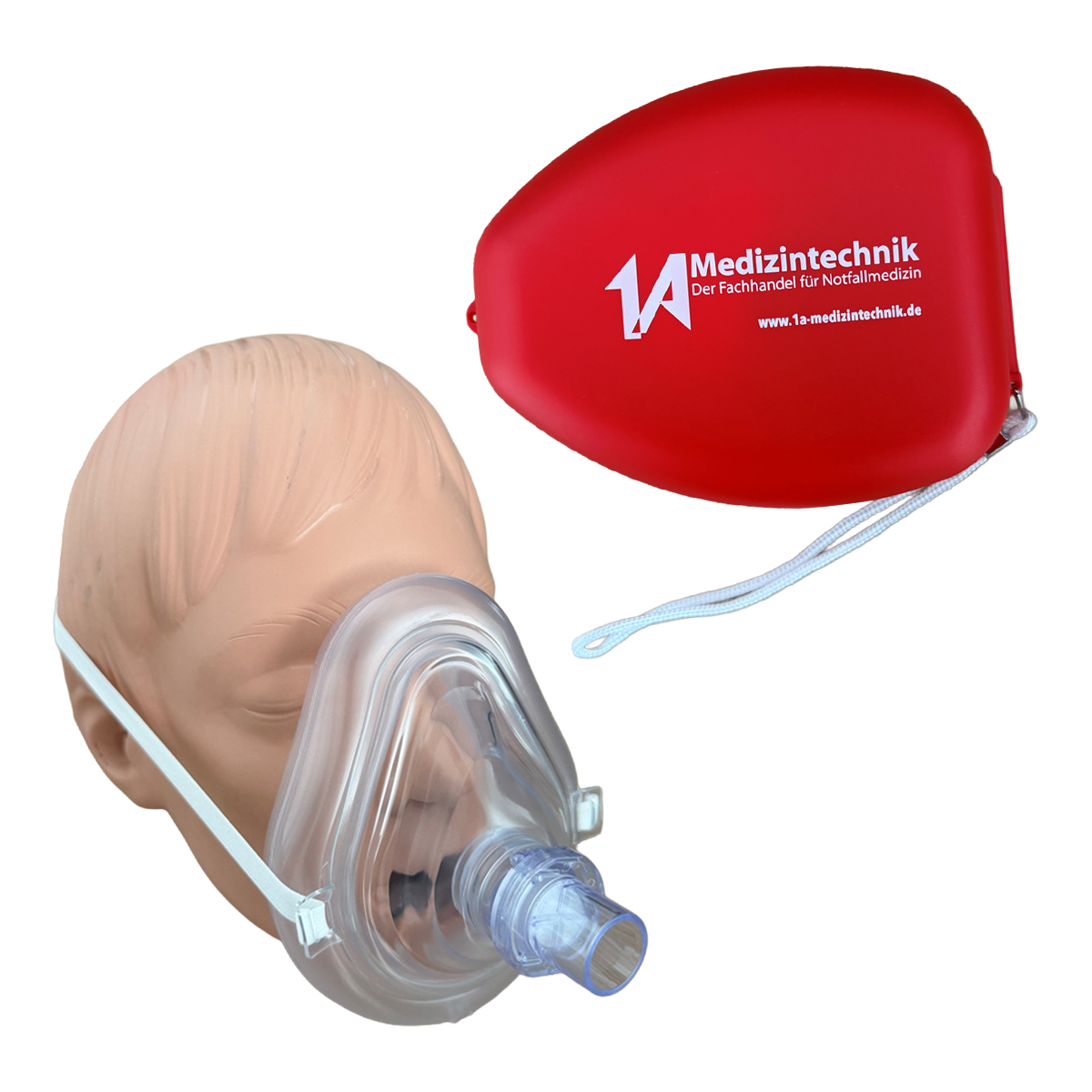 1A Taschenmaske in roter Hartschalenbox