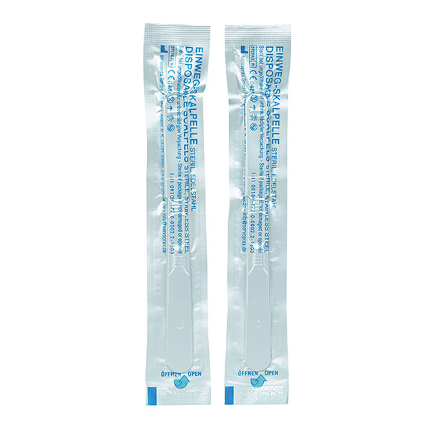 Einmalskalpelle aus Edelstahl, Figur 10 - Packung à 10 Stück Einmalskalpelle aus Edelstahl, Figur 10 - Packung à 10 Stück