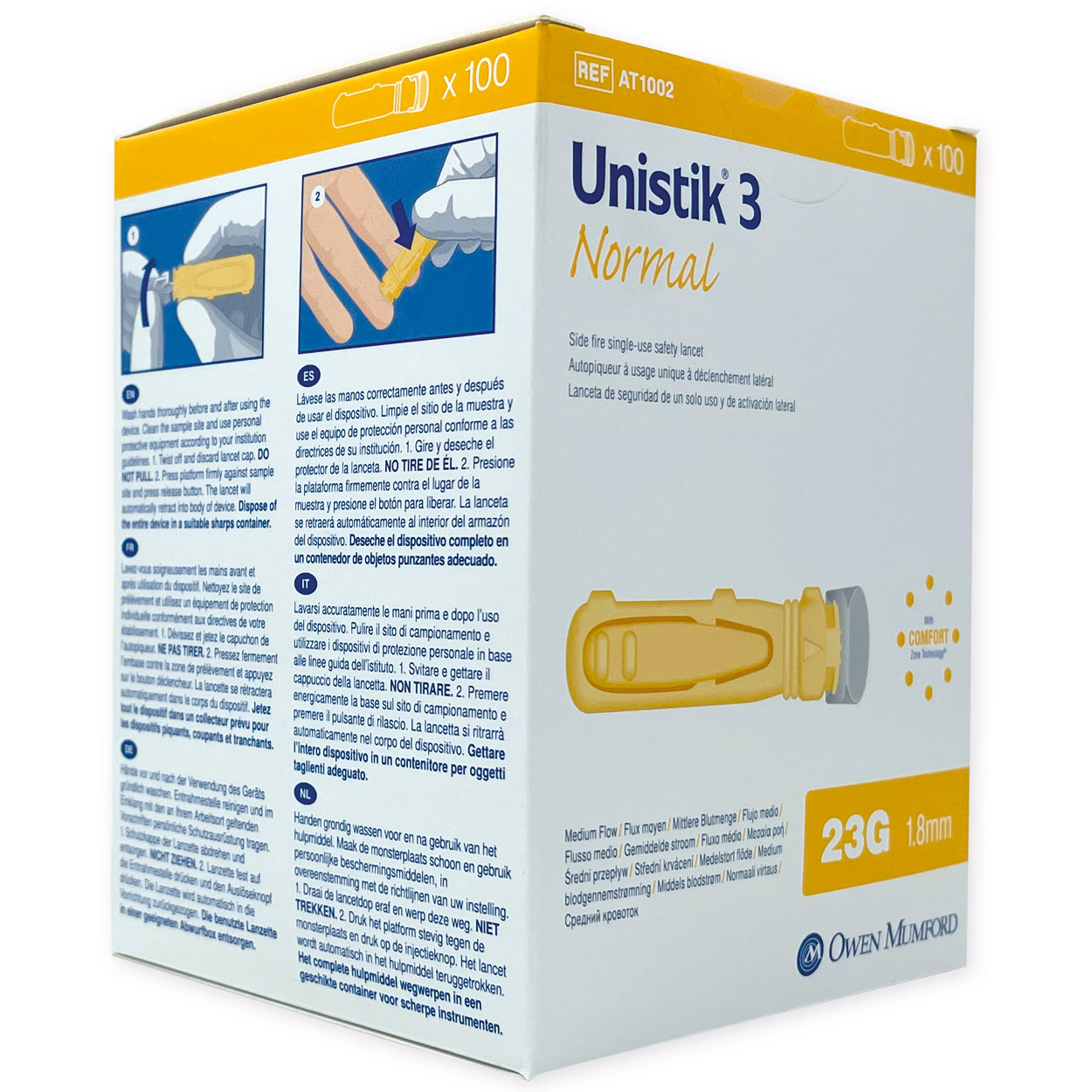 Unistik® 3 Sicherheitslanzetten Normal - Packung à 100 Stück