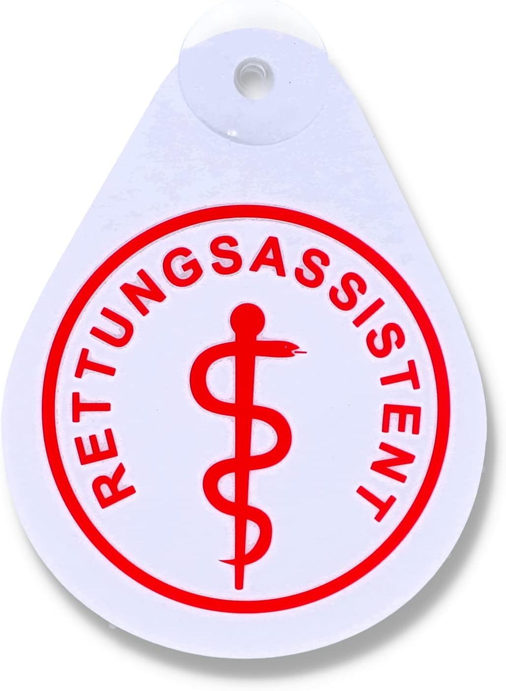 Autoplakette mit Saugnapf DRK "Rettungsassistent" Autoplakette mit Saugnapf DRK "Rettungsassistent"