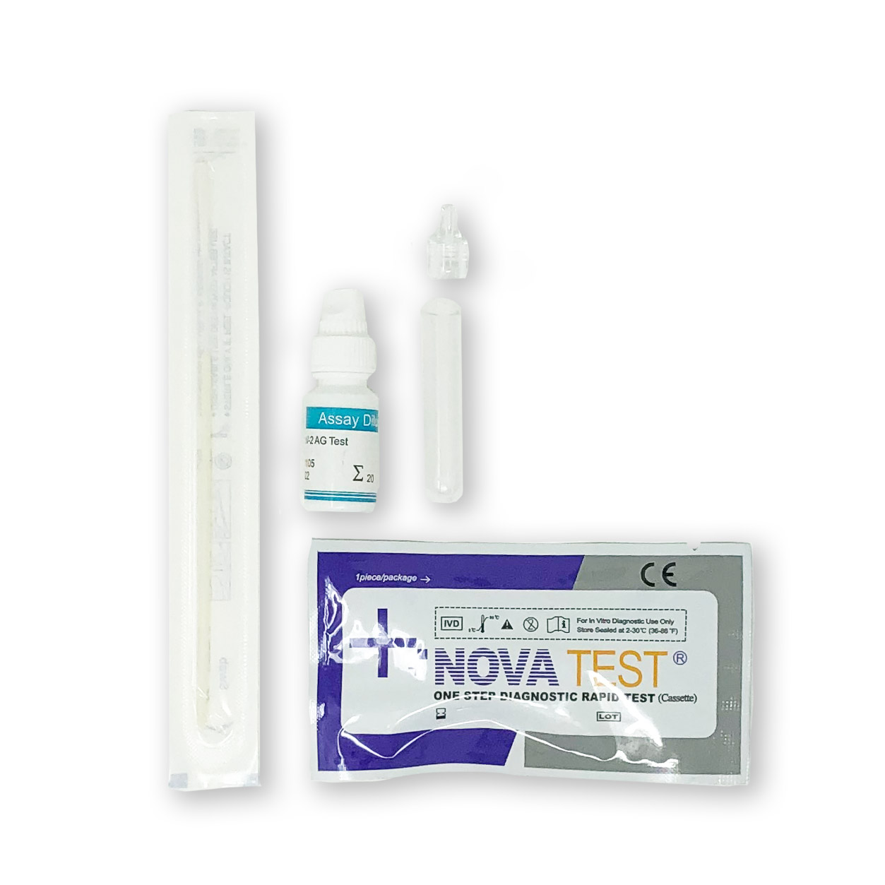 NOVA Test® Rachen u. Nasen Abstrich (Colloidal Gold) - Corona Antigen-Schnelltest - Packung á 20 Stück NOVA Test® Rachen u. Nasen Abstrich (Colloidal Gold) - Corona Antigen-Schnelltest - Packung á 20 Stück
