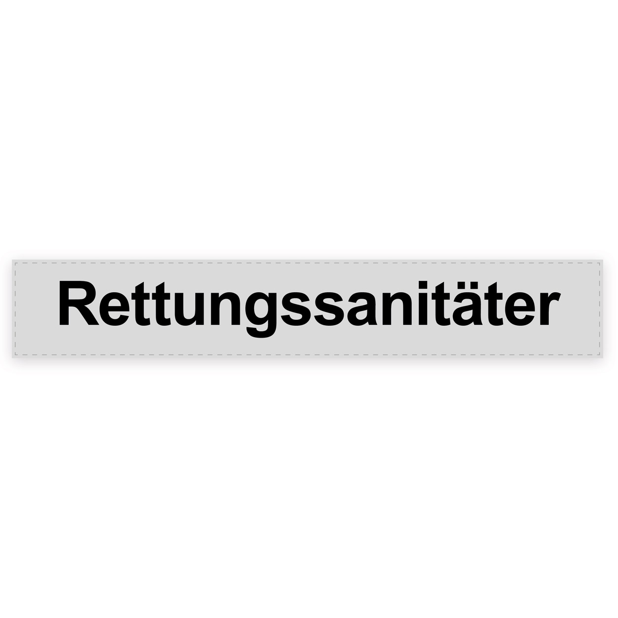 Rückenschild Rettungssanitäter, silber