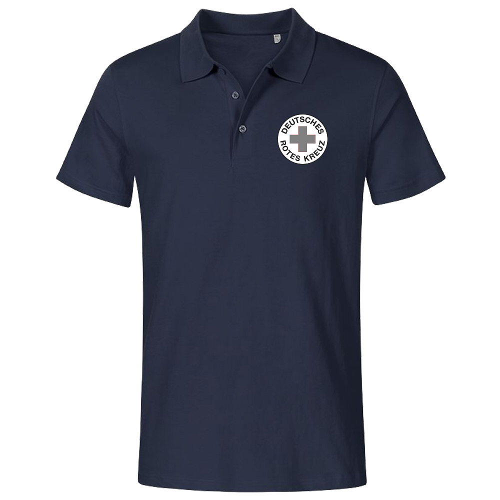 DRK Herren Poloshirt navy Logo Stick Rund 100 % Baumwolle, 220 g/m²