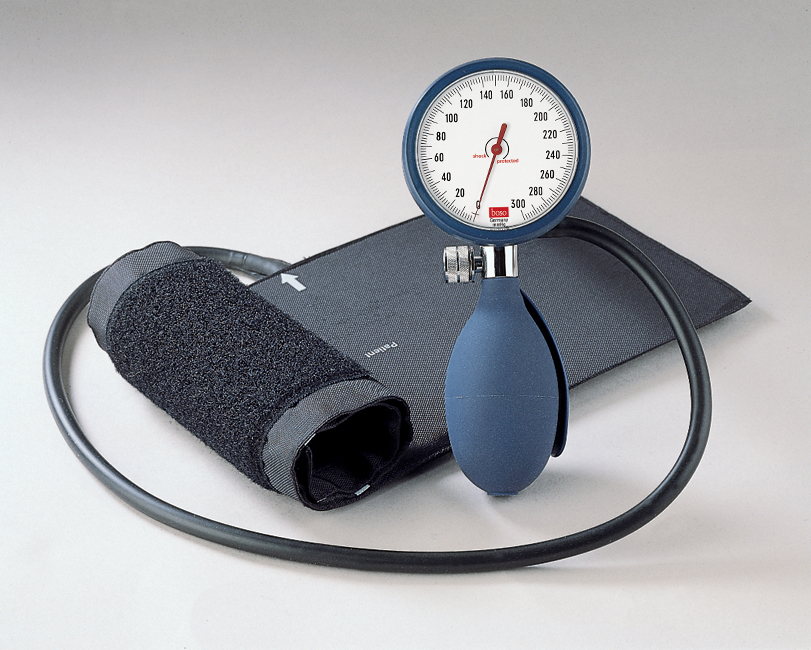 Boso clinicus I Blutdruckmessgerät schwarz Einschlauch mit Klettenmanschette