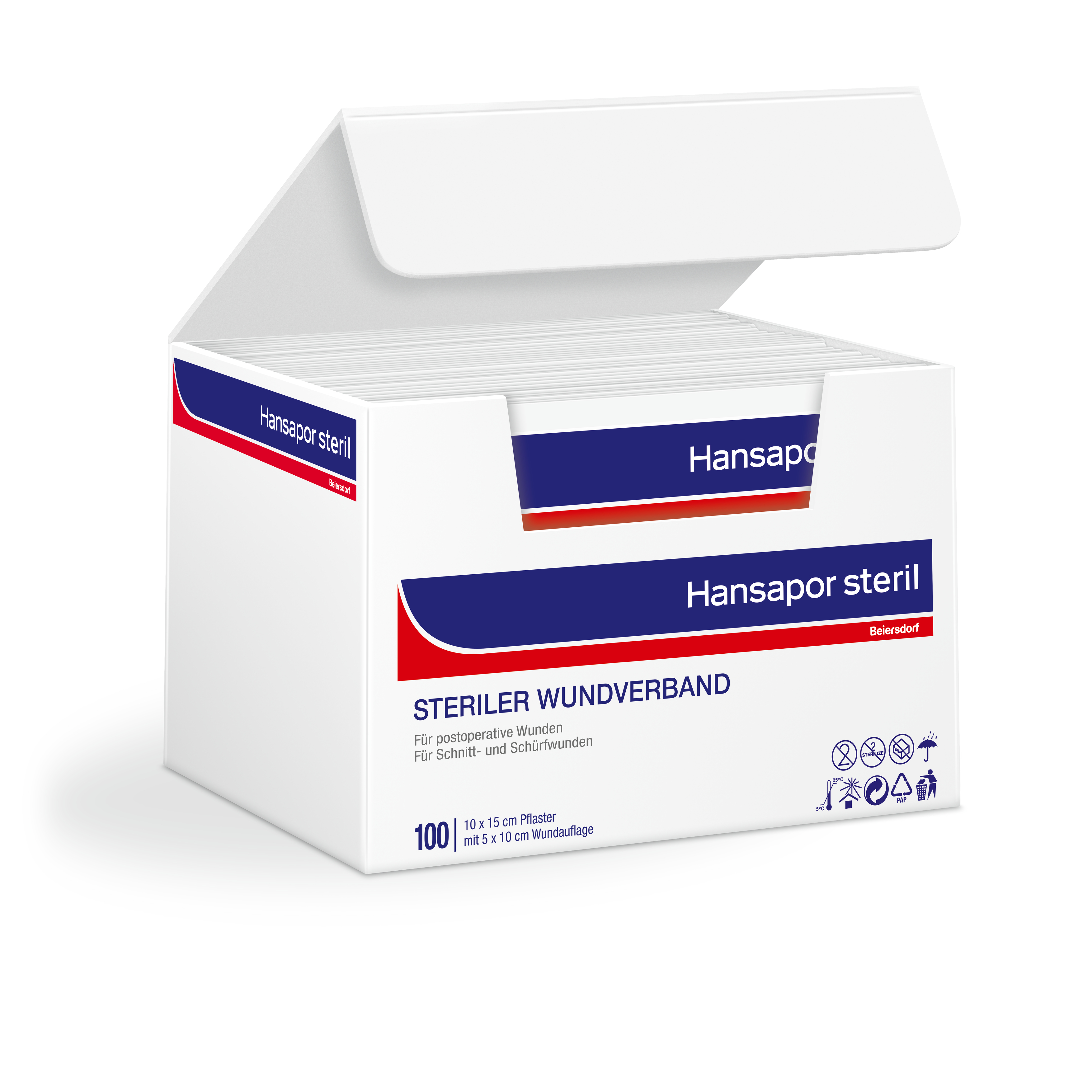 Hansapor Steril Wundverband 25er Packung, 10 x 15cm Hansapor Steril Wundverband 25er Packung, 10 x 15cm