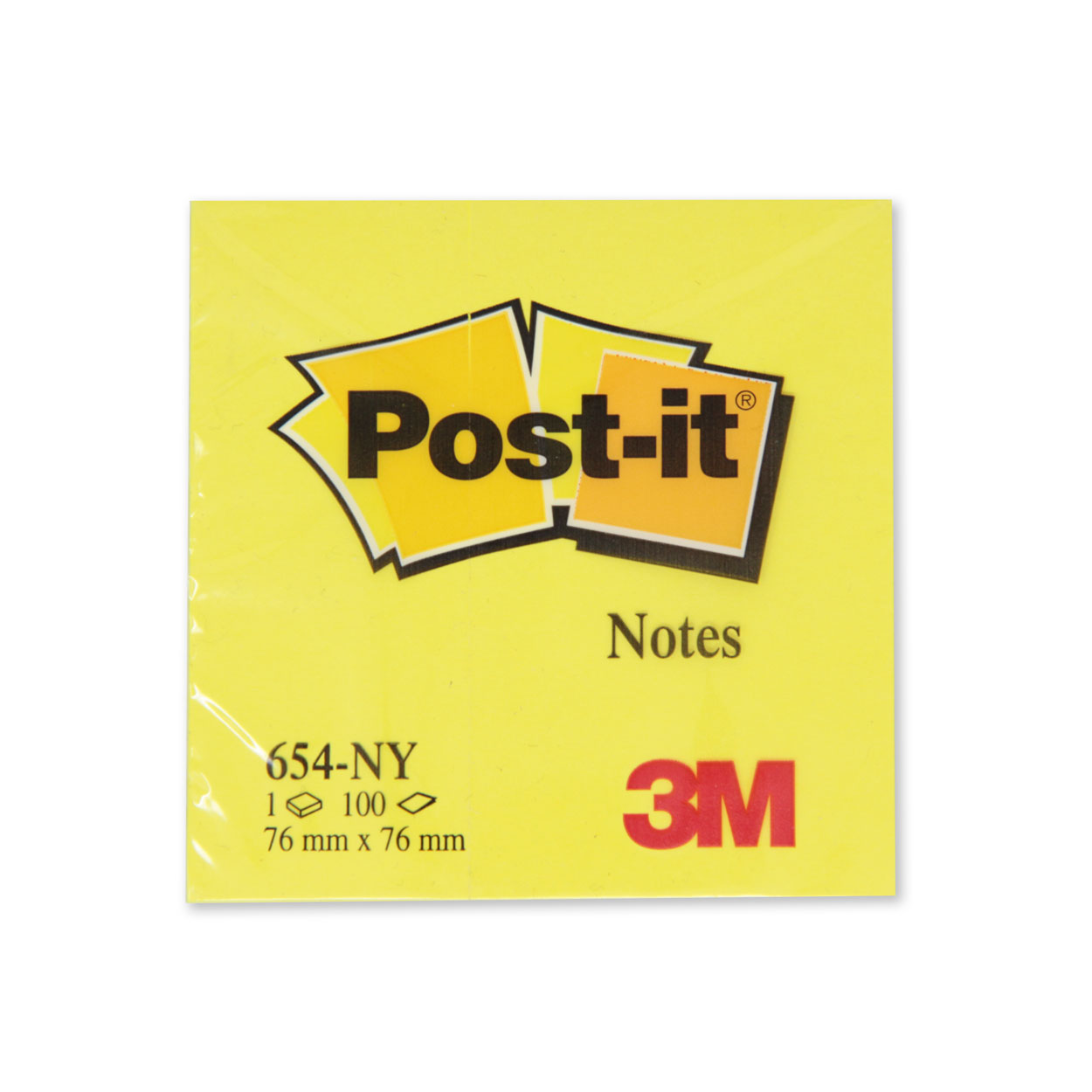 Post-it Haftnotizen in neongelb - 1 Block