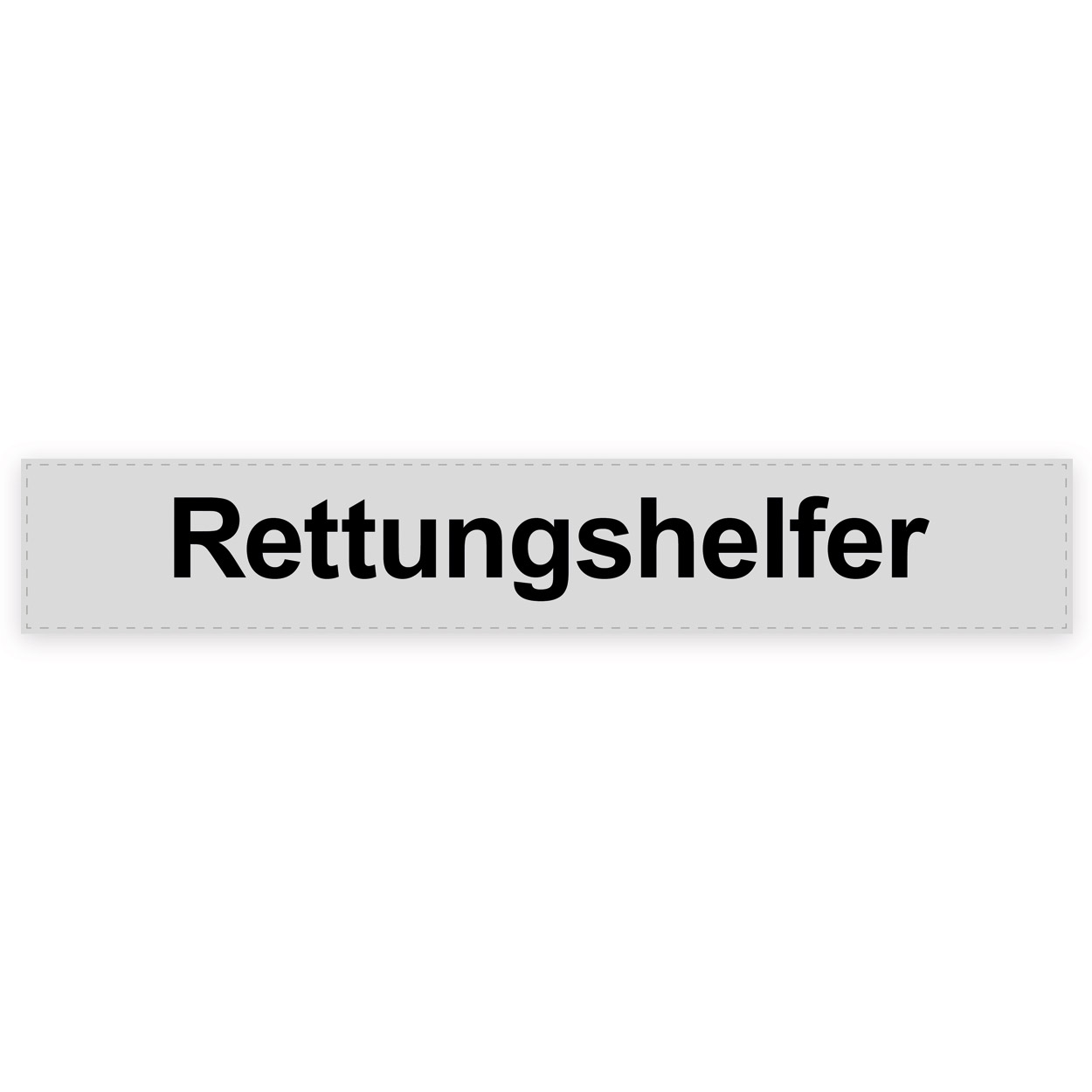 Rückenschild Rettungshelfer, silber