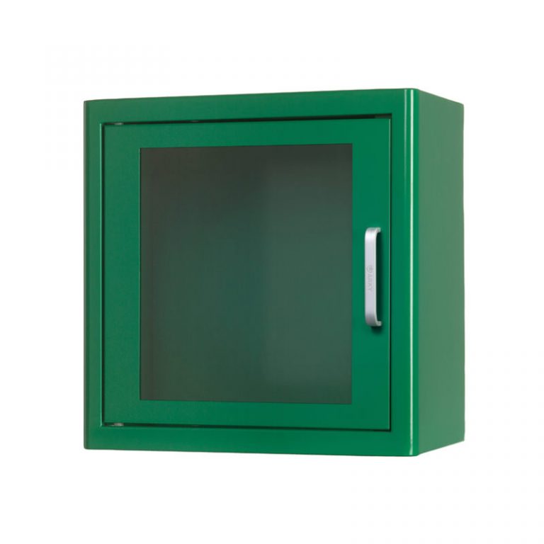 AED-Innenschrank inkl. Alarm in grün
