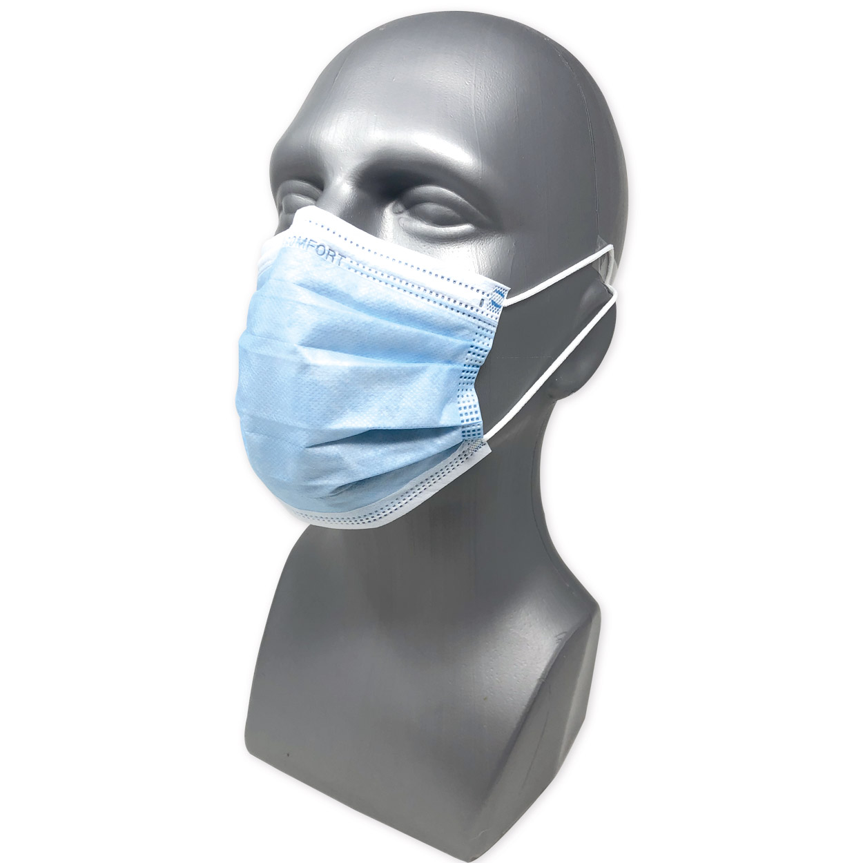 Mundschutz OP-Maske 3-lagig in blau - Packung à 50 Stück