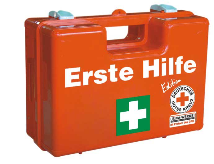 Erste-Hilfe-Koffer Quick nach DIN 13157 mit Beschriftung Erste Hilfe DRK