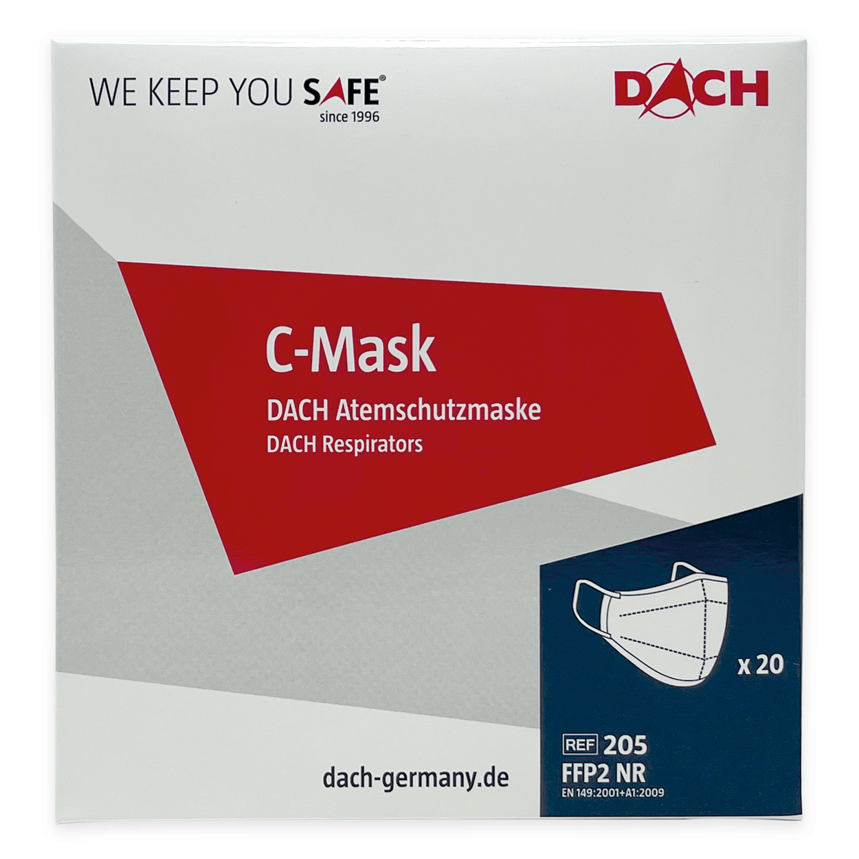 FFP2 Maske C-Mask ohne Filter - Packung à 20 Stück