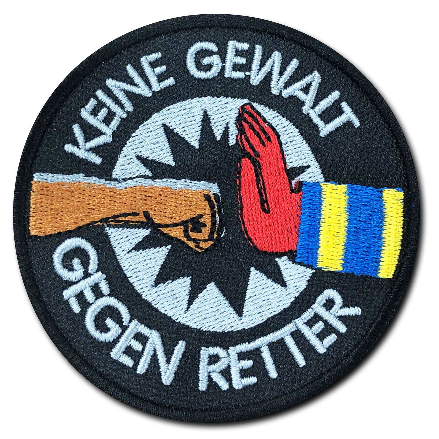 Abzeichen "KEINE GEWALT GEGEN RETTER"