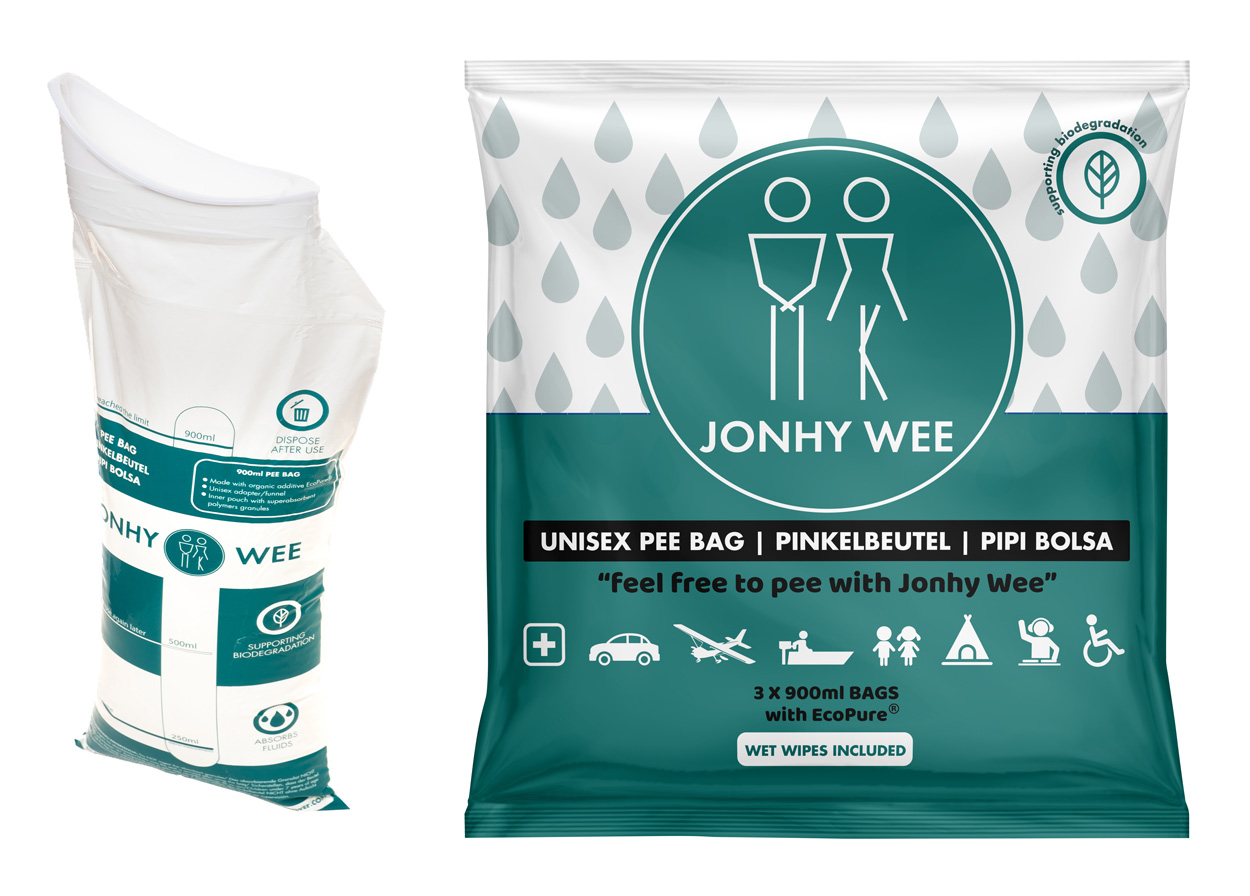 Jonhy Wee Unisex Pinkelbeutel, 900 ml, Packung à 3 Beutel Jonhy Wee Unisex Pinkelbeutel, 900 ml, Packung à 3 Beutel