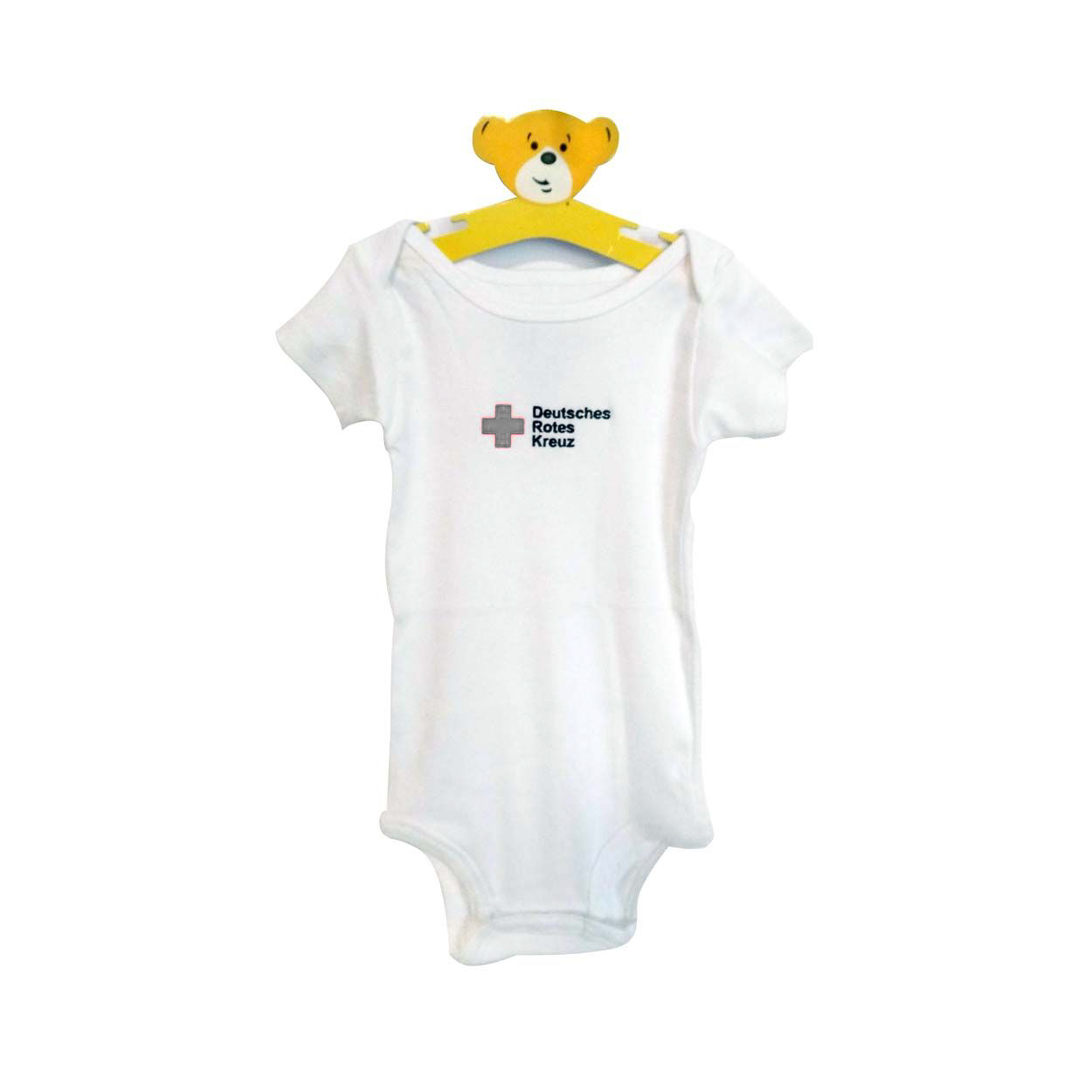 Baby Strampler, DRK in weiß