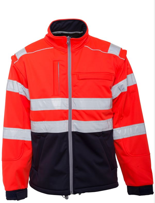 Softshelljacke Dynamic in neonrot/marineblau