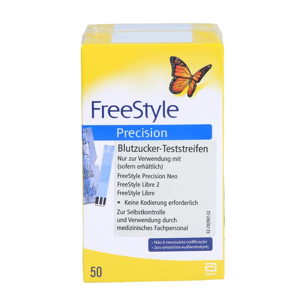 FreeStyle Precision Blutzucker-Teststreifen - Packung à 50 Stück