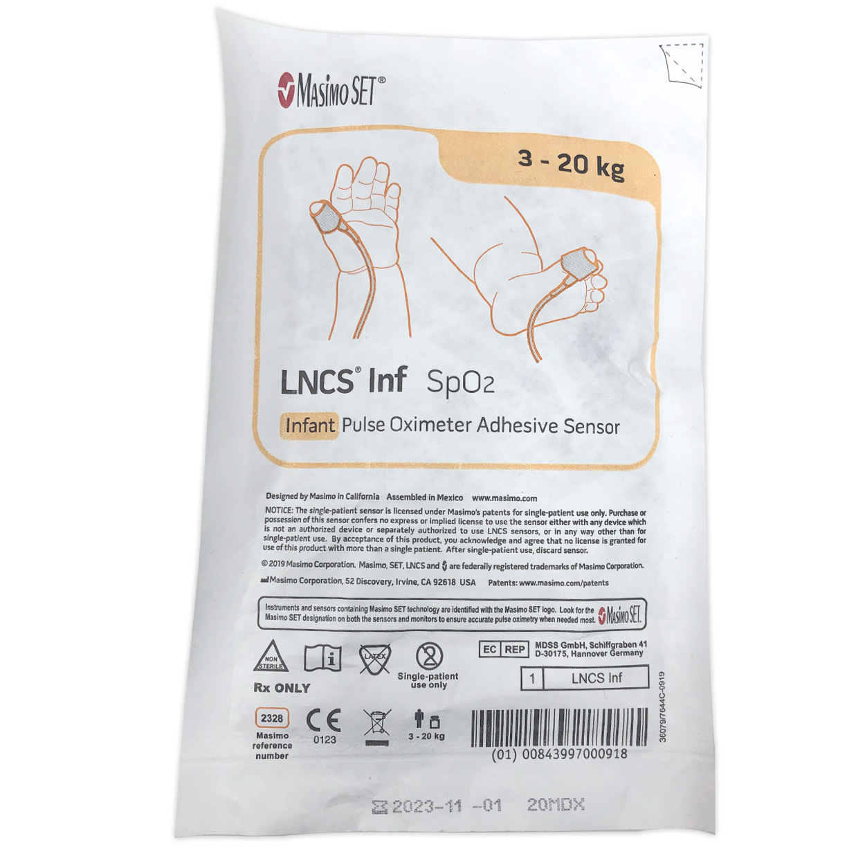 LNCS SpO²-Fingersensor für Kleinkinder 3 - 20 kg LNCS SpO²-Fingersensor für Kleinkinder 3 - 20 kg