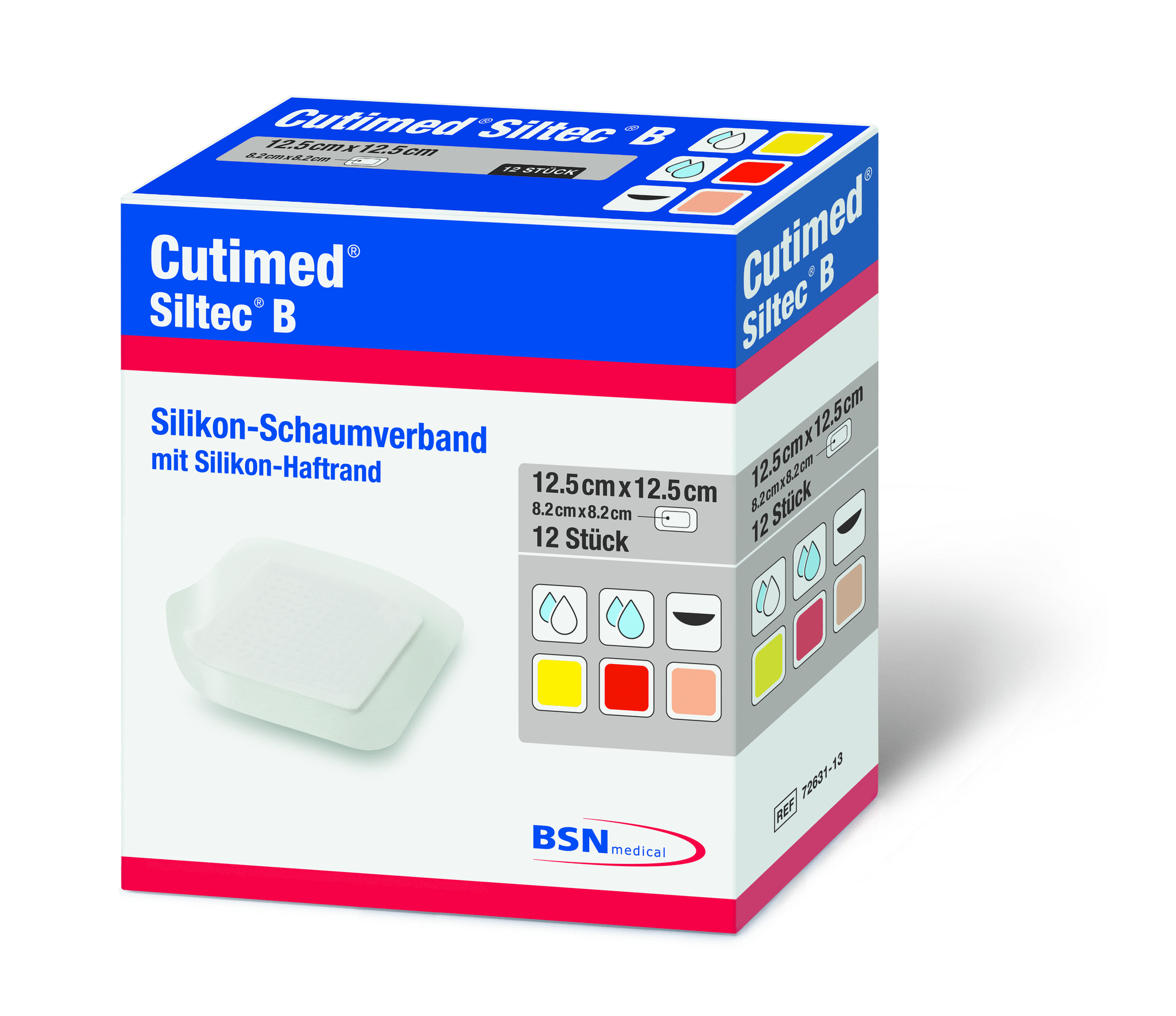 Cutimed Siltec B Schaumverband - Packung á 12 Stück