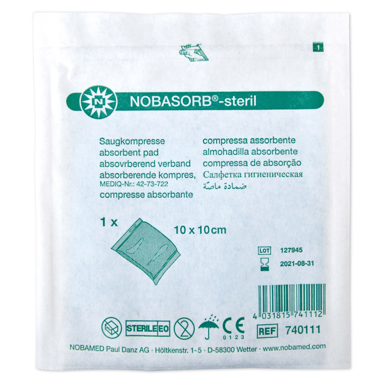 NOBASORB®-steril Saugkompresse - Packung à 25 Stück