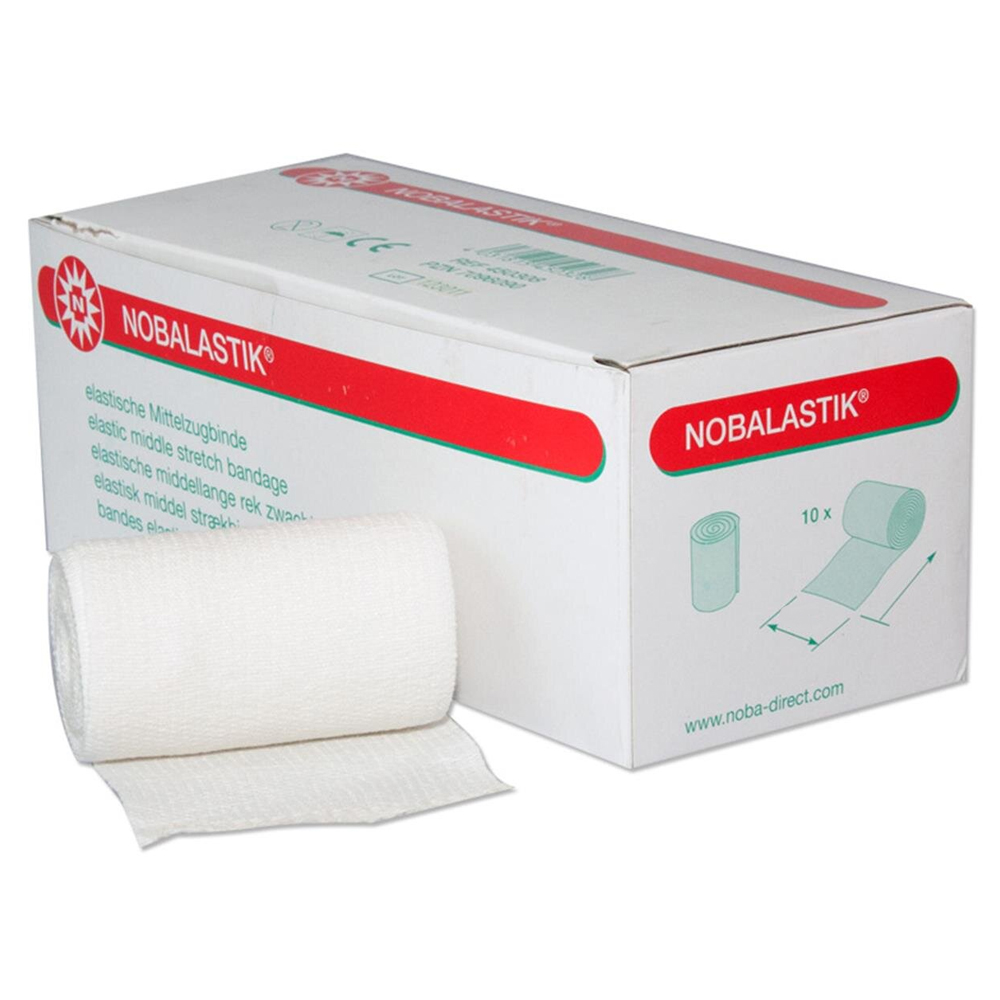 Mittelzugbinde Nobalastik in Folie 10 cm x 5 m Packung à 10 Stück