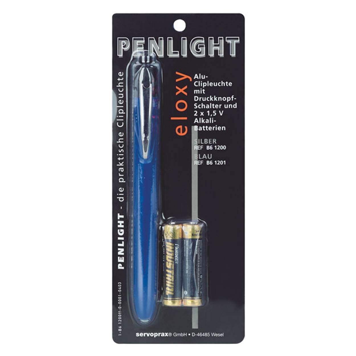 Penlight Eloxy Alu-Clipleuchte