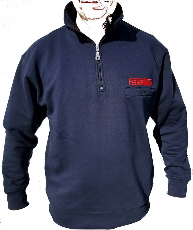 Zip-Sweatshirt Bluelight, Feuerwehr Zip-Sweatshirt Bluelight, Feuerwehr